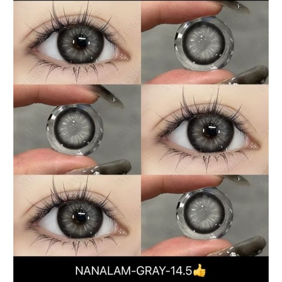 Nanalam Gri Doğal Renkli Lens