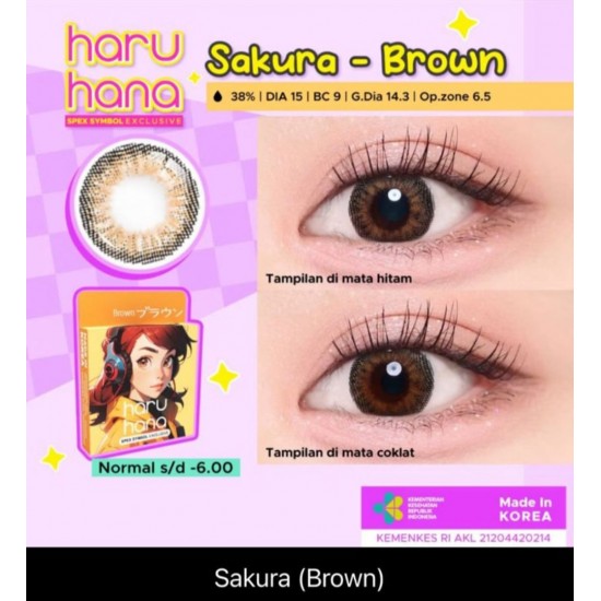 Sakura  Kahverengi Circle Renkli Lens