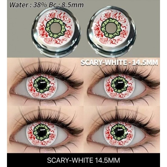 Scary Cosplay Beyaz Lens