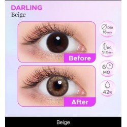 Adaling BEIGE Circle Kahverengi Lens