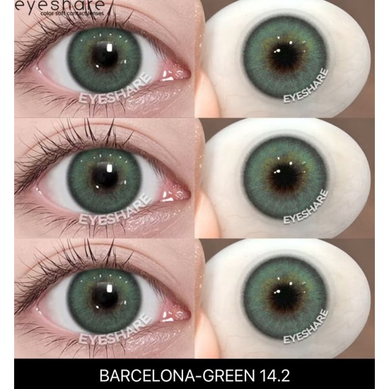 Barcelona Yeşil Renkli Lens