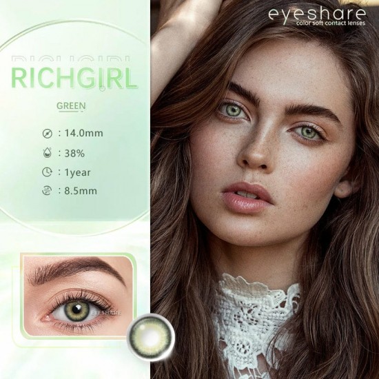 RICGGIRL Doğal Circle Yesil Lens