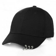 3 lu Piercing Şapka Siyah