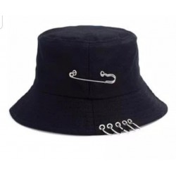Siyah Piercing  Bucket Şapka